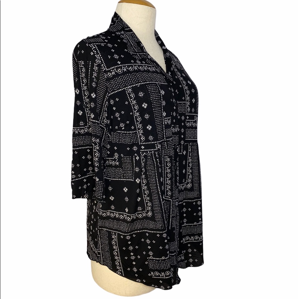 Style & Co. 3X Black and white baby doll waist